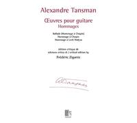 Alexandre Tansman: "uvres pour guitare" - Hommages: Guitarra: Instrumental