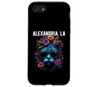 Alexandria LA - Gato con Gafas de Sol y diseño de Flores Carcasa para iPhone SE (2020) / 7/8