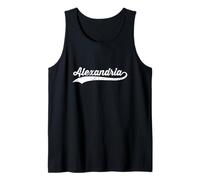 Alexandria Virginia Vintage Cursiva EE.UU. Ciudad Nombre Retro Camiseta sin Mangas