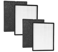 Alexapure Breeze - Juego de 2 filtros de repuesto compatibles con purificador de aire AP-B102, 3049, 2 filtros HEPA H13 Ture y 2 filtros de carbón activado