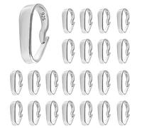 ALEXCRAFT 20pcs Enganches Colgantes Plata de Ley 925 Bail Clip Colgante Diy