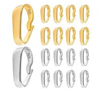 ALEXCRAFT 20pcs Enganches Colgantes Plata de Ley 925 Oro Conectores DIY
