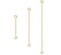 ALEXCRAFT 3 piezas de extensión de oro para collar, 925 collar cadena extensor, cadena de oro de extensión, extensores para pulseras, collares, creación de joyas, 2/4/6 pollici, 1 unidad
