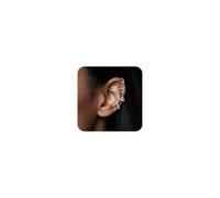 ALEXCRAFT 4 Piezas Pendientes Ear Cuff Finos Plata para Mujer Set, Pendiente Oreja Sin Agujero Pequeño para Cartílago, Ajustable Pendientes de Clip con Zirconia Acero Inoxidable, Hipoalergénicos
