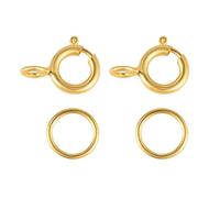 ALEXCRAFT Accesorios Joyería Cierre de Muelle Oro 14K 40 Piezas Lote