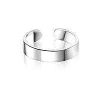 ALEXCRAFT Anillos Abiertos Plata 925 Ajustable 5mm Antiestrés Unisex