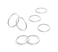 ALEXCRAFT Anillos Mujer Oro Acero Inoxidable Chapado 18K Oro 7 Piezas Anillos Mujer Plata Anillos De Plata Talla 15 16 17 18 19 20 21