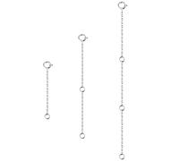 ALEXCRAFT Extensión de cadena de 3 piezas de oro y plata, chapado en oro de 14 quilates, cadena de extensión, cadena de extensión para mujer y hombre, 123/246 pulgadas, Latón, No es una piedra