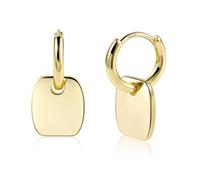 ALEXCRAFT Pendientes colgantes de plata 925 para mujer, pendientes de aro pequeños, pendientes geométricos hipoalergénicos, pendientes largos para mujer y niña, Plata
