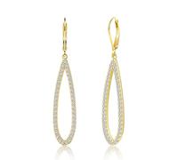 ALEXCRAFT Pendientes de plata 925 colgantes, chapados en oro de 14 quilates, pendientes gota pequeños, aros con colgante de corazón redondo de moneda, ligeros con ganchos franceses, pendientes con