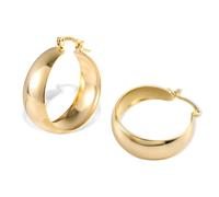 ALEXCRAFT Pendientes Mujer Dorados Aros