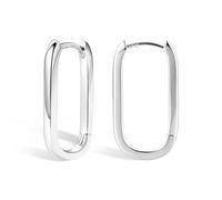 ALEXCRAFT Pendientes Mujer Plata: Aros Cuadrados, Geométricos Gruesos, Anchos, Ligeros, Hipoalergénicos - Regalos de Joyería