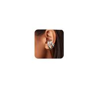 ALEXCRAFT Pendientes Mujer Plata Sin Agujero Acero Inoxidable Piercing Oreja Pendientes Sin Agujero Falsos De Cartílago Gruesos Chunky