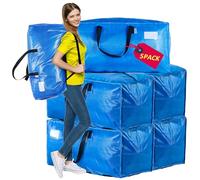 AlexHome Bolsas de embalaje resistentes y extragrandes para mudanzas, bolsas de plástico reutilizables, contenedores de almacenamiento de ropa, contenedores de suministros de mudanza, compatibles con