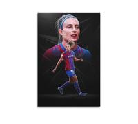Alexia Putellas - Póster de estrella de fútbol en lienzo para pared, impresiones fotográficas, pinturas para decoración del hogar, 20 x 30 cm