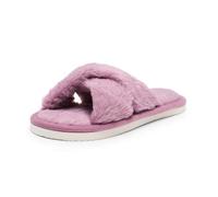 Alexis Leroy Zapatillas de Estar por Mujer Felpa Punta Abierta Peludas Peluche Cómodas Morado Claro 38-39 EU