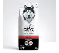 Alfa Energy - Sabor carne de vacuno y cordero, alimento seco para perros adultos de todas las razas, con altas necesidades energéticas, 20 kg