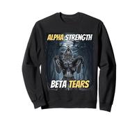 Alfa Fuerza Beta Lágrimas Fresco Divertido Alfa Lobo Meme Sudadera