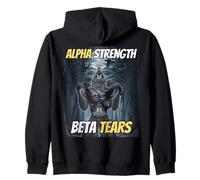 Alfa Fuerza Beta Lágrimas Fresco Divertido Alfa Lobo Meme Sudadera con Capucha