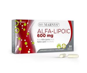 Alfa Lipoic 600mg - Antioxidante a nivel Cardiovascular y Neurológico - Ácido Alfa Lipoico - Apto para veganos y celíacos - 30 cápsulas vegetales para un mes