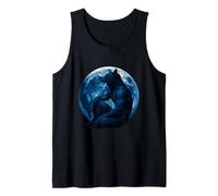 Alfa Lobo Meme Hombre Lobo Luna Divertido Cringe Peludo Camiseta sin Mangas