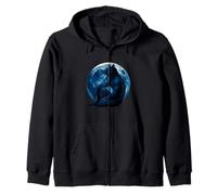 Alfa Lobo Meme Hombre Lobo Luna Divertido Cringe Peludo Sudadera con Capucha