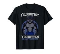 Alfa Lobo Meme Te Protegeré Gatito No Importa Que Retro Camiseta