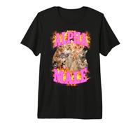 Alfa Macho Divertente per uomini Alpha che Amano i gattini Camiseta Premium
