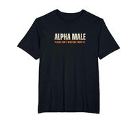 Alfa, Masculino por Favor. No Make.Me Prove, Es Vintage Humor Hombres Camiseta, Hombre Tallas Grandes, Negro, 6X Alto