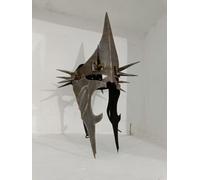 ALFA NAUTICAL Casco del Rey Brujo Nazgul para cosplay y Halloween, casco de guerrero de acero con armadura medieval listo para la batalla