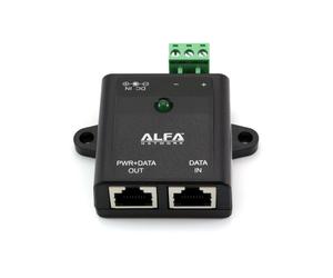 Alfa Network Alfa Inyector PoE pasivo industrial redundante – adaptador de corriente Ethernet de 48W APOE03