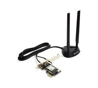 Alfa Network Alfa WiFi 6E tarjeta PCIe – adaptador AXE tribanda con antena magnética AIT-AX210-EX