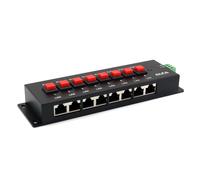 Alfa Network PoE inyector – inyector PoE Fast Ethernet de 8 puertos APOE08