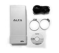 Alfa Network UBDO-NT8 - Adaptador WiFi USB 802.11b / g/n, Largo Alcance, Radio, con con 12 dBi Antena integrada, Cable de 8 m