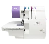 ALFA Remalladora-Overlock doméstica 8712 2/3/4hilos con Motor Servo sin escobillas/Energéticamente eficiente (ahorro de hasta un 70%)1300 ppm/Área de trabajo ampliada
