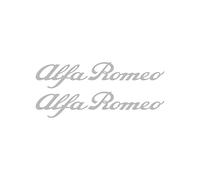 Alfa Romeo 21891 Letras Adhesivas Pre-espaciadas Plata, 10 cm, 2 Piezas
