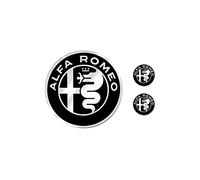 Alfa Romeo 4R Quattroerre.it 21861 Pegatinas 3D Oficiales Kit 3 Logos para Interior Giulia Stelvio