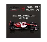 (ALFA ROMEO C42 24) 1:43 2022 RB18 Max Modelo de coche a escala Red Bull Racing Ferrari Alfa Romeo Mclaren