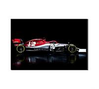 Alfa Romeo F1 - Cuadro decorativo de pared con lienzo impreso en lienzo, diseño de coche de carreras, lona, Kein Rahmen, 40 x 60 cm