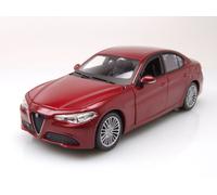 Alfa Romeo Giulia 2016 Rojo Metálico Burago 1:24 Modelo Coche 19 cm
