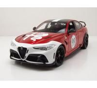 BBurago Coche en miniatura de colección Alfa Romeo Giulia GTAm 1:18 Nº99 11049R/W Rojo/Blanco