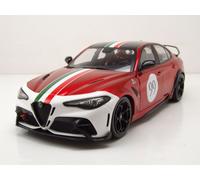 Alfa Romeo Giulia Gtam #99 Tricolor 2022 Coche a Escala Rojo 1:18 Solido