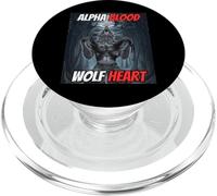 Alfa Sangre Lobo Corazón Gracioso Alfa Lobo PopSockets PopGrip para MagSafe