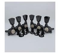 ALFAAL 1 Configurar La Relación De Engranaje De Sintonizadores Negros 1: 21 Lock Skin Sintonizadores Para Lp Sg Guitarras Eléctricas Cabezales De La Máquina Tunners Trazium Button