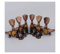ALFAAL 1 Juego 3R3L Sintonizadores Modelos De Guitarra Cuerca Trasera String Guitarra Eléctrica Cabezales Botón De Trapecio Bronce Antiguo