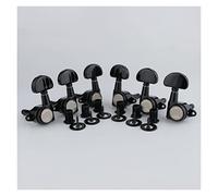 ALFAAL 1 Juego 3R3L Versión Actualizada Sintonizador De Bloqueo Trasero Negro Tuning Pegs Cabeza De La Máquina 1:21 para LP SG Guitarra