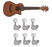 ALFAAL 1 Juego De 4 Cuerdas Mini Afinador De Guitarra 1 Juego De Clavijas De Afinación De Cuerdas Clavijas De Afinación De Llaves Cabezales De Máquina