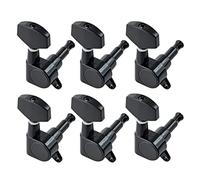 ALFAAL 1 Juego De 6 Piezas De Clavijas De Afinación De Guitarra Selladas Cuadradas Grandes, Sintonizadores De Llaves, Cabezales De Máquina Para Guitarra (Color : Black 6R)