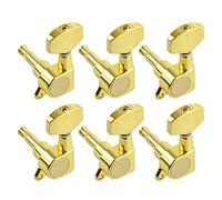 ALFAAL 1 Juego De 6 Piezas De Clavijas De Afinación De Guitarra Selladas Cuadradas Grandes, Sintonizadores De Llaves, Cabezales De Máquina Para Guitarra (Color : Gold 6L)