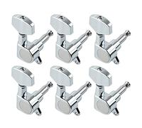 ALFAAL 1 Juego De 6 Piezas De Clavijas De Afinación De Guitarra Selladas Cuadradas Grandes, Sintonizadores De Llaves, Cabezales De Máquina Para Guitarra (Color : Chrome 6R)